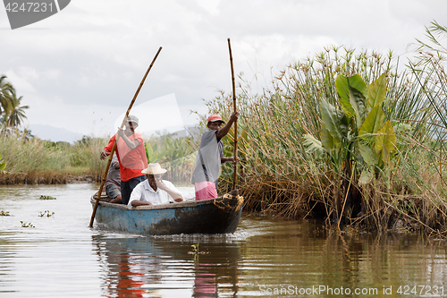 Image of Life in madagascar countryside on river