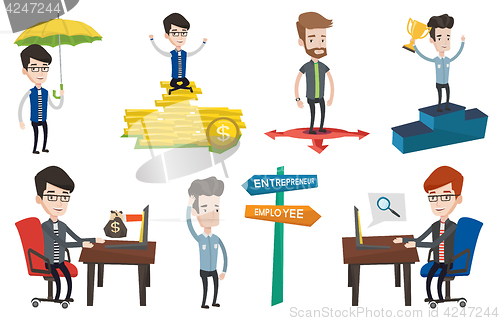 Image of Vector set of business characters.