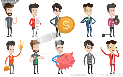 Image of Vector set of business characters.