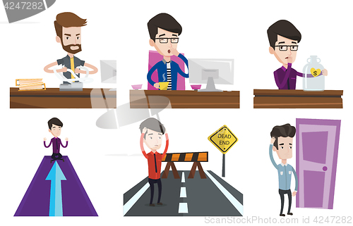 Image of Vector set of business characters.