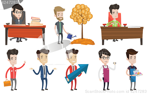 Image of Vector set of business characters.