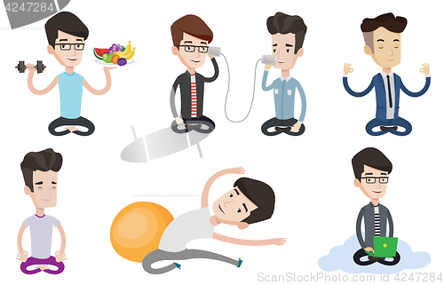 Image of Vector set of sport characters.