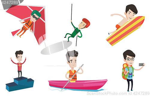 Image of Vector set of sport characters.