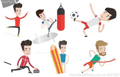 Image of Vector set of sport characters.