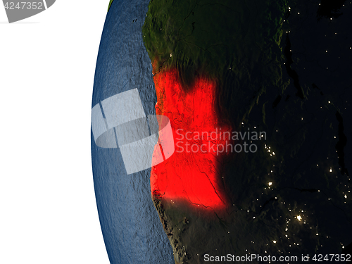 Image of Sunset over Angola from space