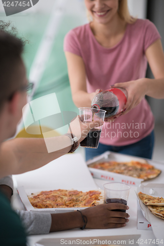 Image of couple have a lunch break