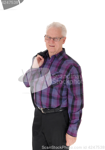 Image of Casual senior man standing.