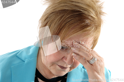 Image of Thinking senior woman.