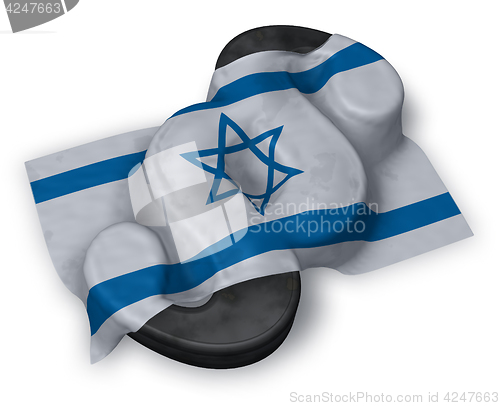 Image of paragraph symbol and flag of israel - 3d rendering