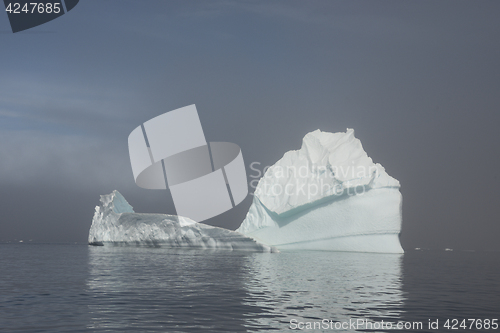 Image of Beautiful view of icebergs in Antarctica