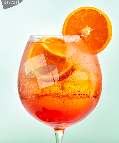 Image of Glass of aperol spritz cocktail