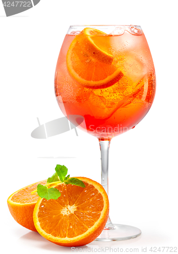 Image of glass of aperol spritz cocktail