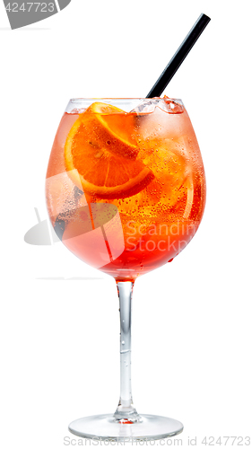 Image of glass of aperol spritz cocktail