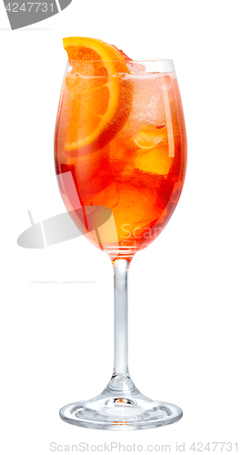 Image of glass of aperol spritz cocktail