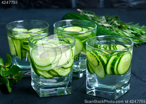 Image of drink with cucumber