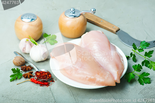 Image of raw chicken fillet