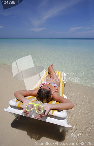 Image of Woman in Deckchair