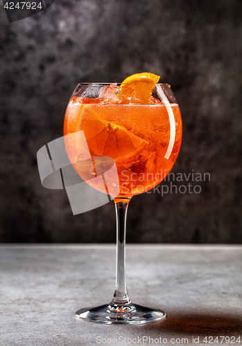 Image of glass of aperol spritz cocktail