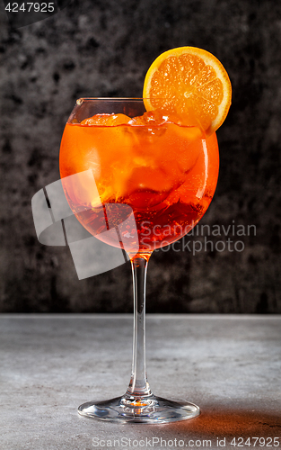 Image of glass of aperol spritz cocktail