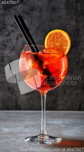 Image of glass of aperol spritz cocktail