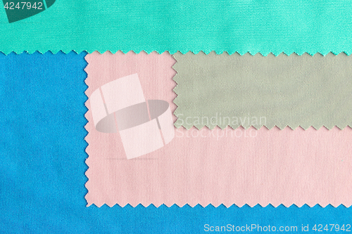 Image of Colorful Fabric Samples Background