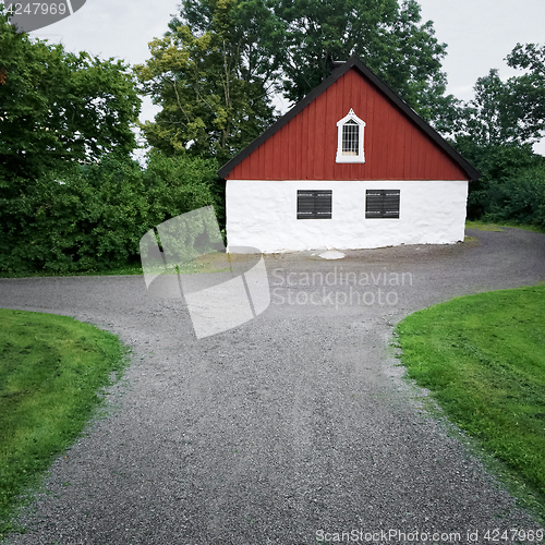 Image of Road leading to an old country house