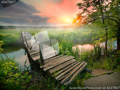 Image of Old wooden bridge