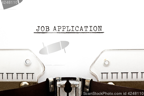 Image of Job Application On Typewriter