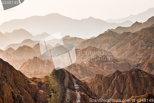 Image of Rainbow mountains in asian geopark at China