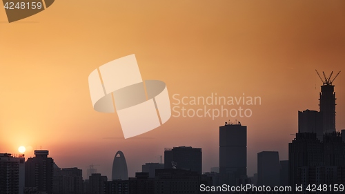 Image of Early morning cityscape of Beijing