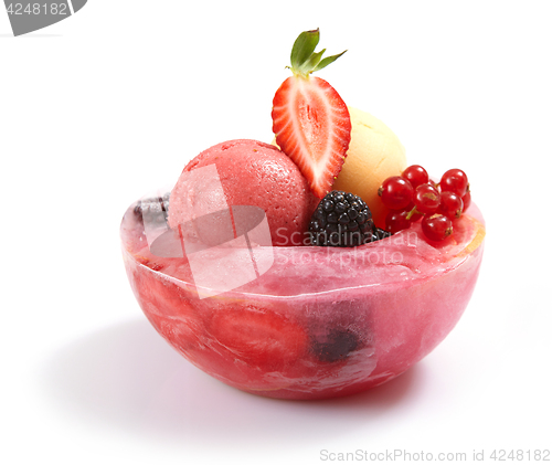 Image of sorbet with fresh berries