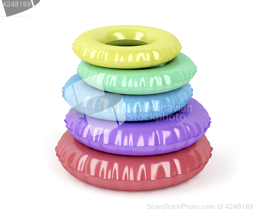 Image of Stack of swim rings