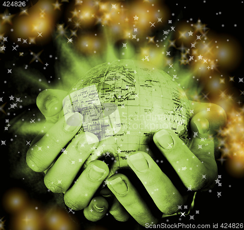 Image of Globe in a girl's hands