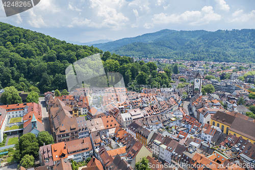 Image of an aerial view over Freiburg