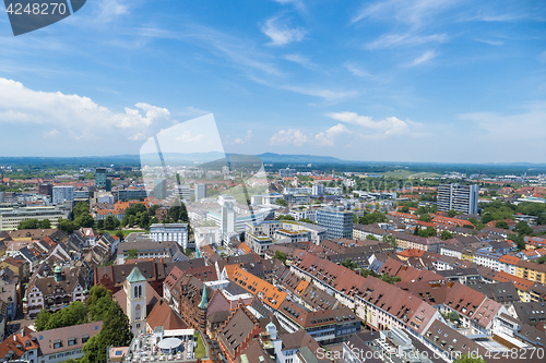 Image of an aerial view over Freiburg