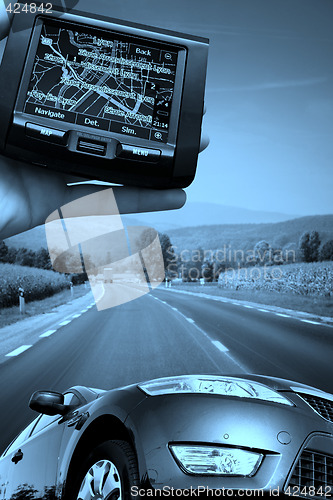 Image of GPS in a man hand