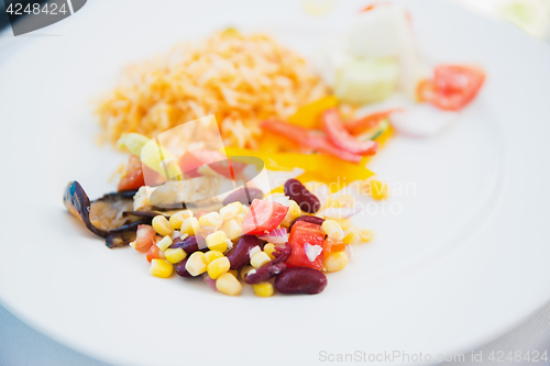 Image of vegetable salad on plate
