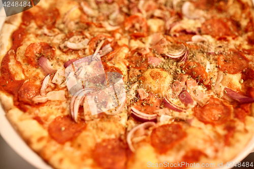 Image of close up of pizza