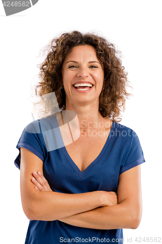 Image of Portrait of a happy mature woman