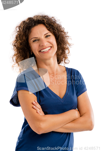 Image of Portrait of a happy mature woman