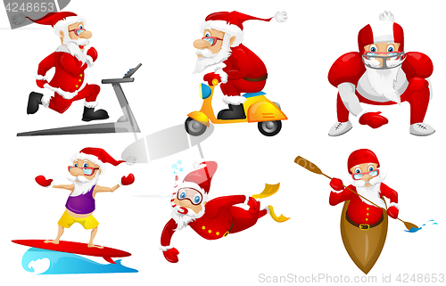 Image of Vector set for christmas with Santa Claus.