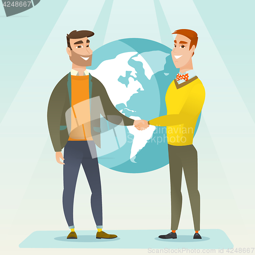 Image of Business partners shaking hands.