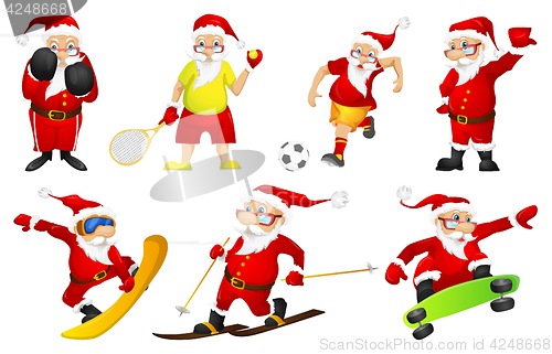 Image of Vector set for christmas with Santa Claus.