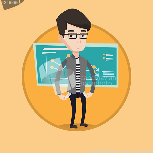 Image of Bancrupt business man vector illustration.