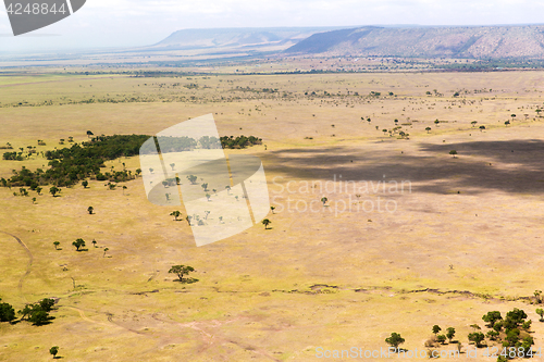 Image of view to maasai mara savannah landscape in africa