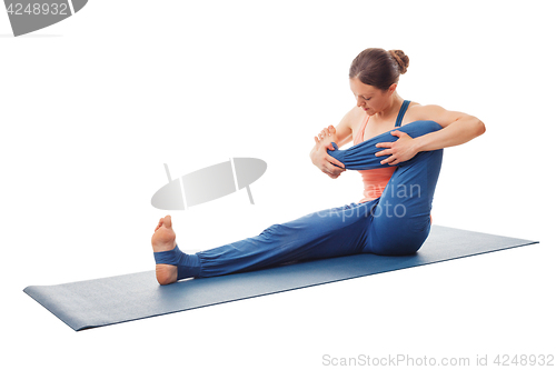 Image of Woman doing yoga - baby rocking exercise