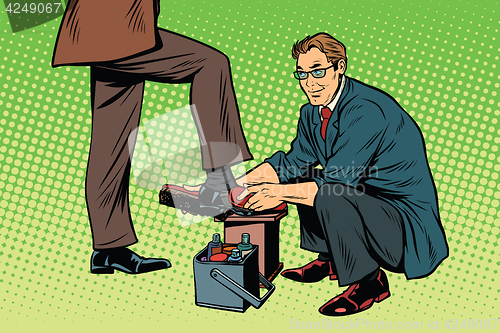 Image of businessman Shoe Shiner