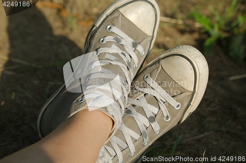 Image of Pair of old trainers