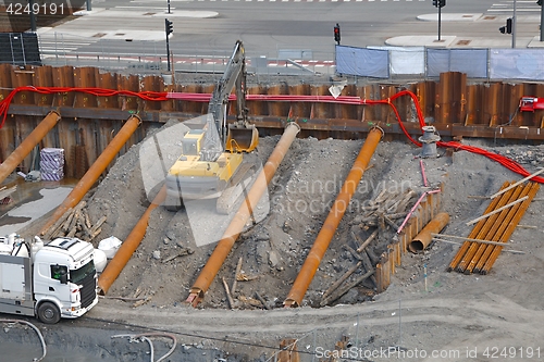 Image of Construction site machinery