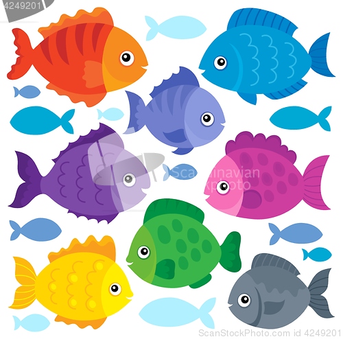 Image of Stylized fishes theme set 1
